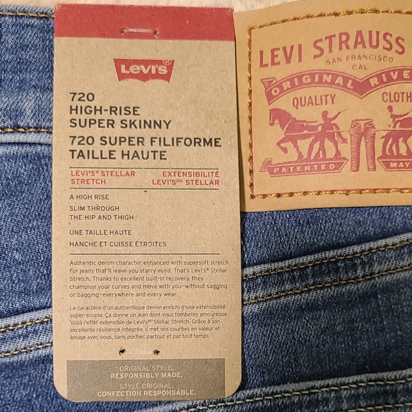 ⛔️SOLD⛔️ Levi's Super Skinny 720 High-rise Jeans - Picture 4 of 5